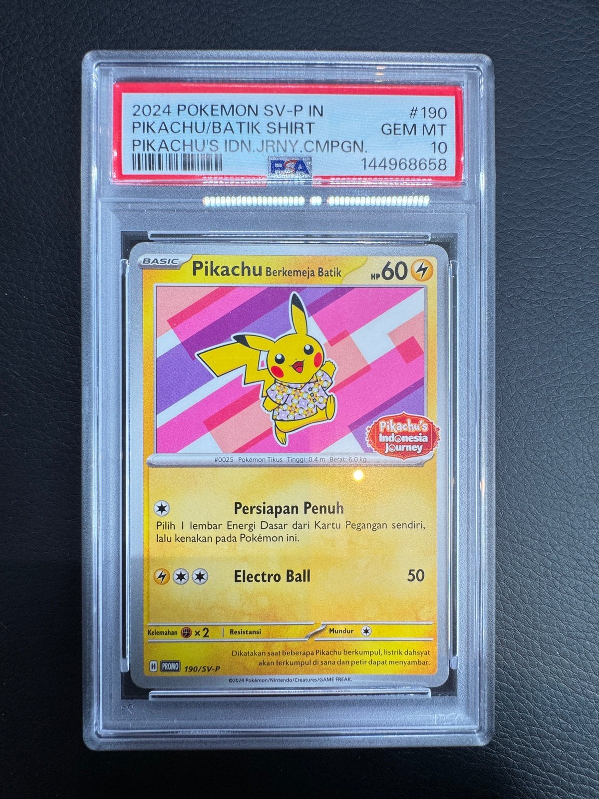 Pikachu Batik #190 - PSA 10, Ophalen of Verzenden, Zo goed als nieuw