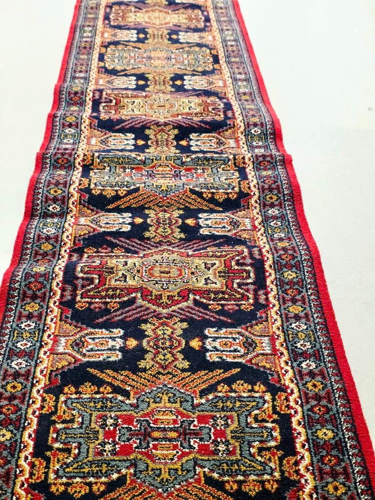 9693:Vintage Persian-Style Tribal Runner - Tapijten, Gebruikt, Vierkant, 200 cm of meer, Overige kleuren