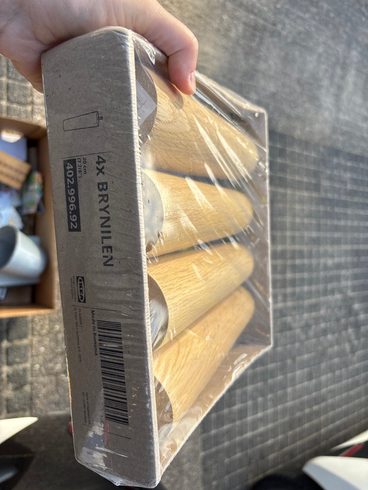 IKEA BRYNILEN poten 20 cm - 4 stuks, Tafelpoot, Rond, Nieuw, Minder dan 50 cm