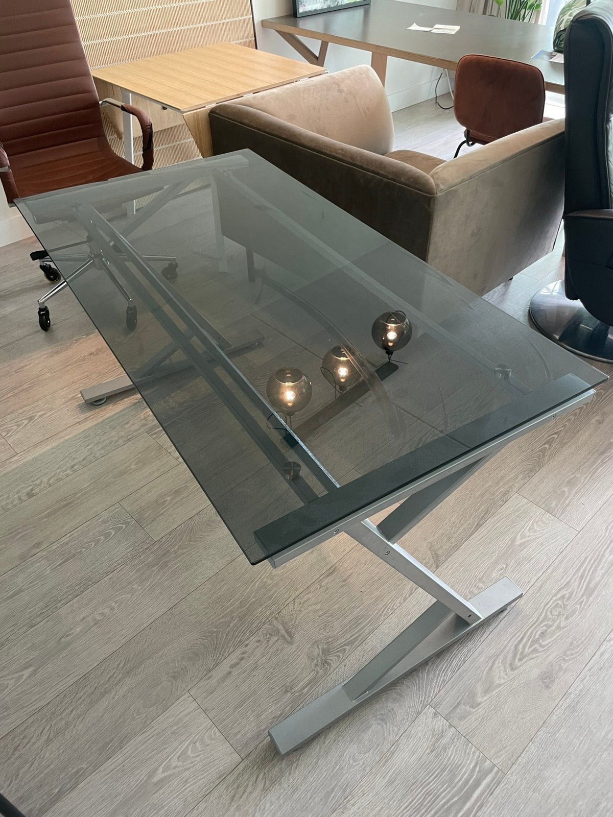 Glazen bureau, Ophalen of Verzenden, Rechthoekig, 50 tot 100 cm