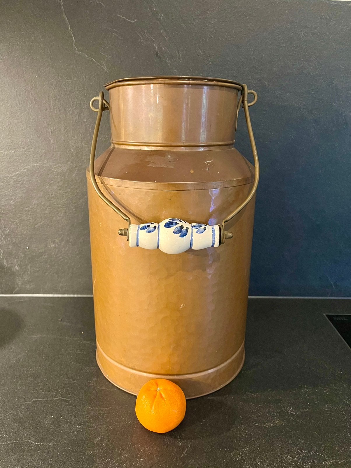 Brocante franse melkbus melkkan met deksel, Huis en Inrichting, Ophalen of Verzenden, Zo goed als nieuw