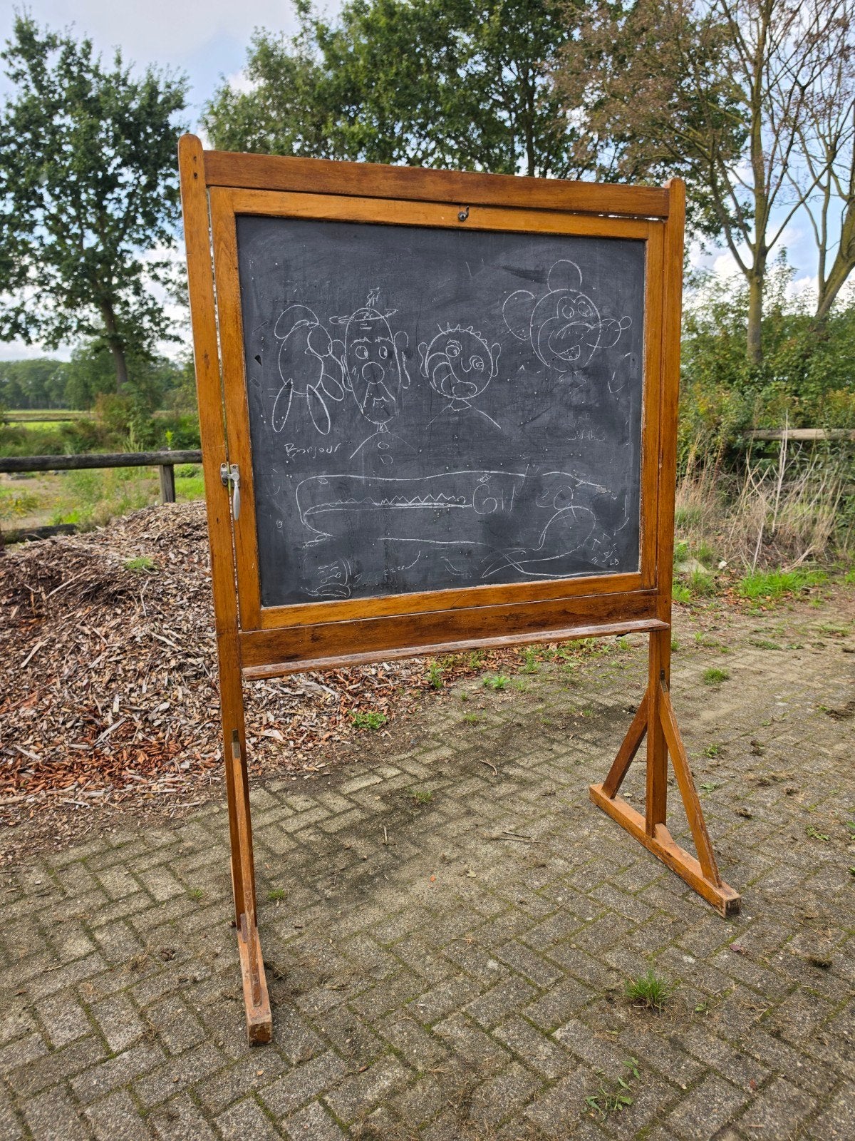 uniek schoolbord / krijtbord, Ophalen, Krijtbord