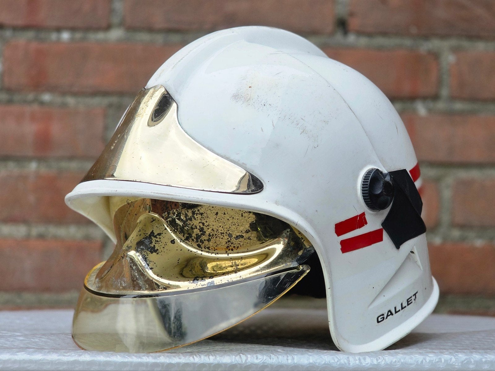 brandweerhelm brandweer Gallet Ovd Officier van Dienst, Verzamelen, Ophalen of Verzenden