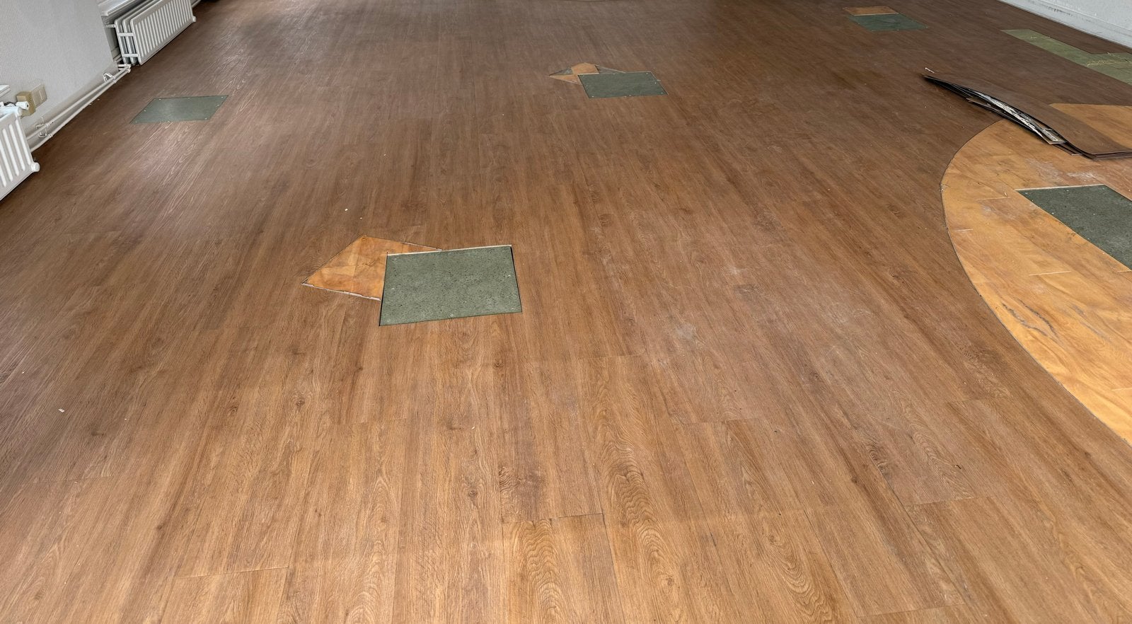 PVC vloer eiken met ondervloer, Huis en Inrichting, Stoffering | Vloerbedekking, Ophalen, Gebruikt, Bruin, Eikenhout