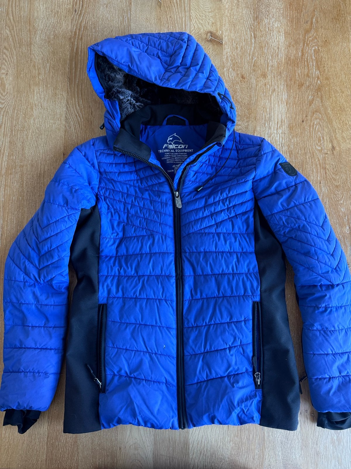 Falcon ski-jack maat 176 - Blauw, Ophalen of Verzenden, Gedragen, Jack