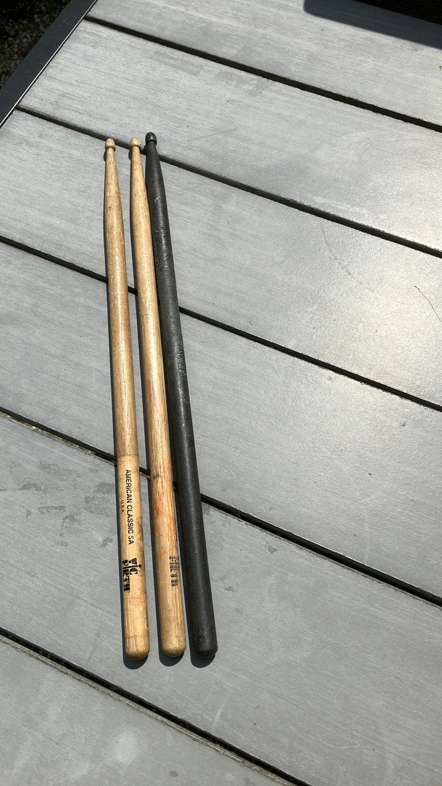 Set van 2 Vic Firth American Classic 5A  + 1 CS Carbostick, Ophalen of Verzenden, Gebruikt, Overige merken