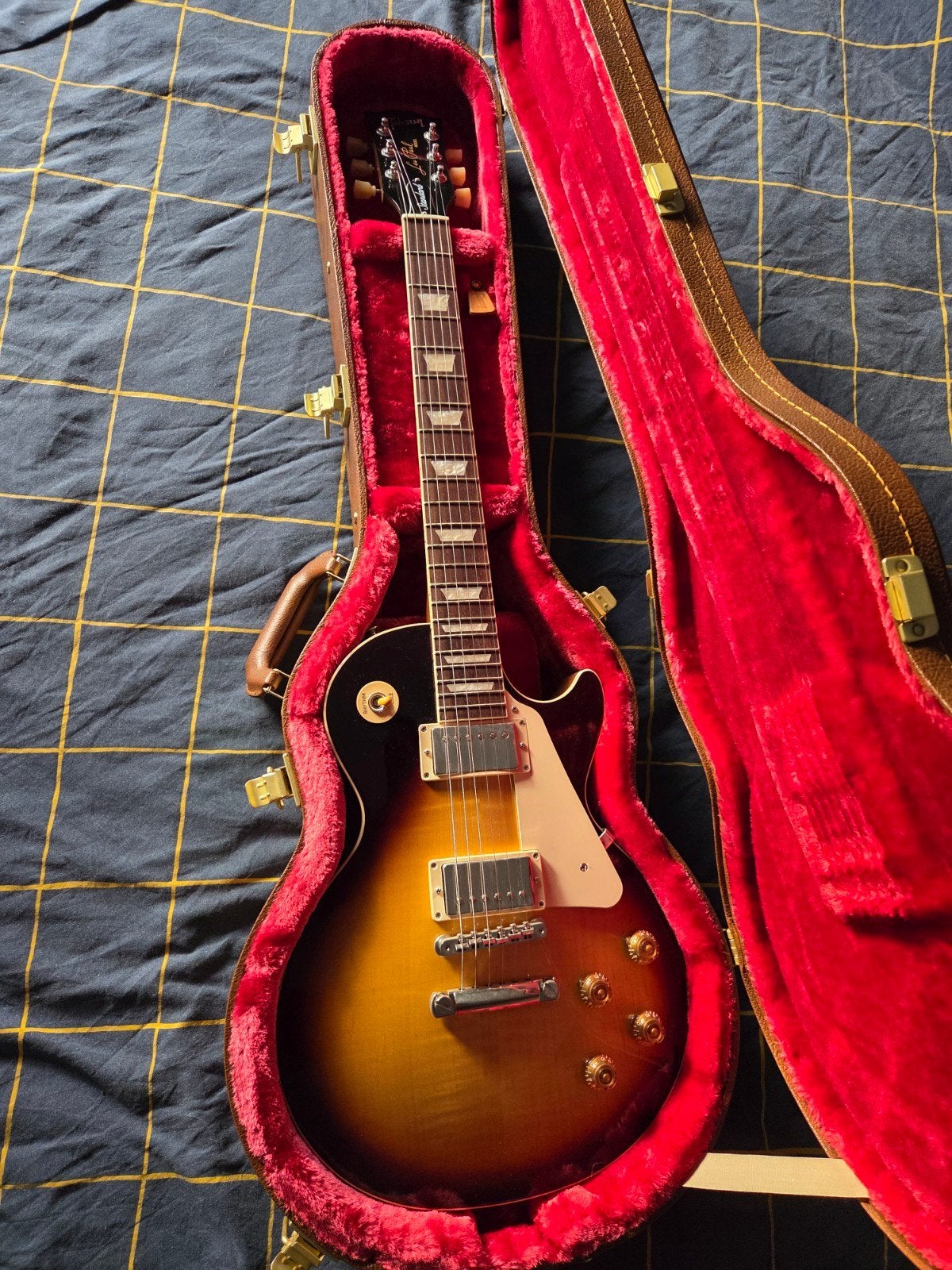Gibson Les Paul Tobacco Burst 50's Standard met koffer, Muziek en Instrumenten, Ophalen, Zo goed als nieuw, Solid body, Gibson
