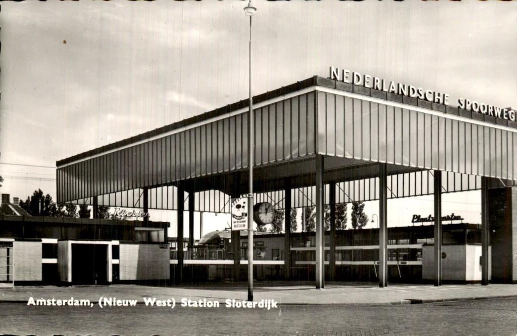 Amsterdam - Station - Sloterdijk, Ophalen of Verzenden, 1940 tot 1960, Ongelopen, Noord-Holland
