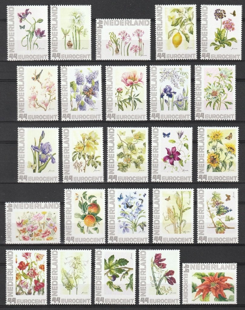 NEDERLAND 2008 Bloemenpracht complete serie van 25, Postfris, Verzenden, Na 1940, Postfris