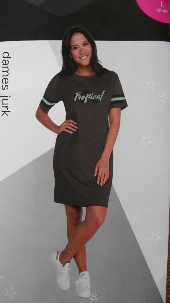 True Spirit groene jurk / sweatdress mt L 42 / 44, Kleding | Dames, Jurken, Maat 42/44 (L), Nieuw, Ophalen of Verzenden, True Spirit