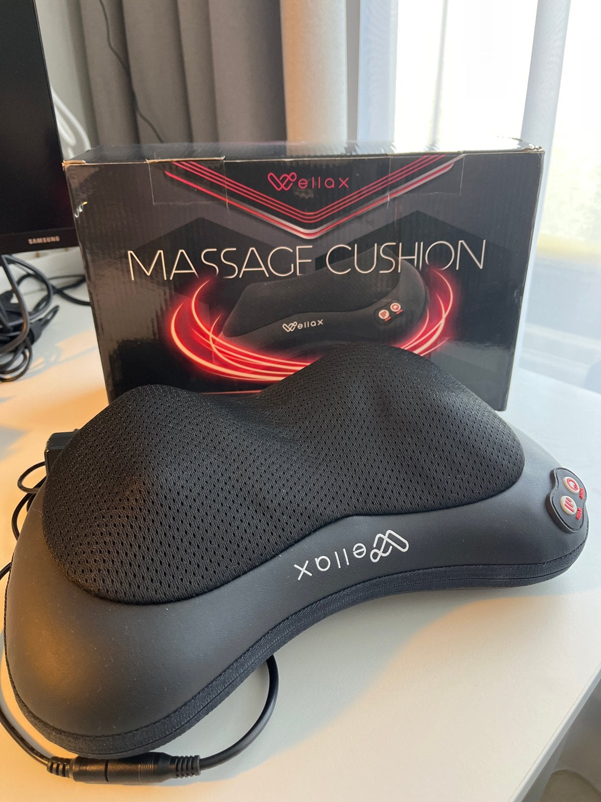 Wellax Massagekussen - Ontspanning voor nek en rug, Ophalen of Verzenden, Zo goed als nieuw, Massagestoel of Kussen