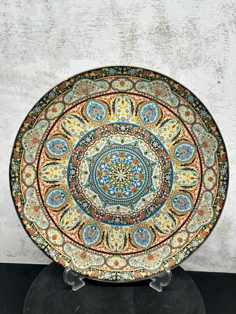 Grote Vintage Taous Porseleinen Schaal - Originele Pauw, Antiek en Kunst, Ophalen of Verzenden