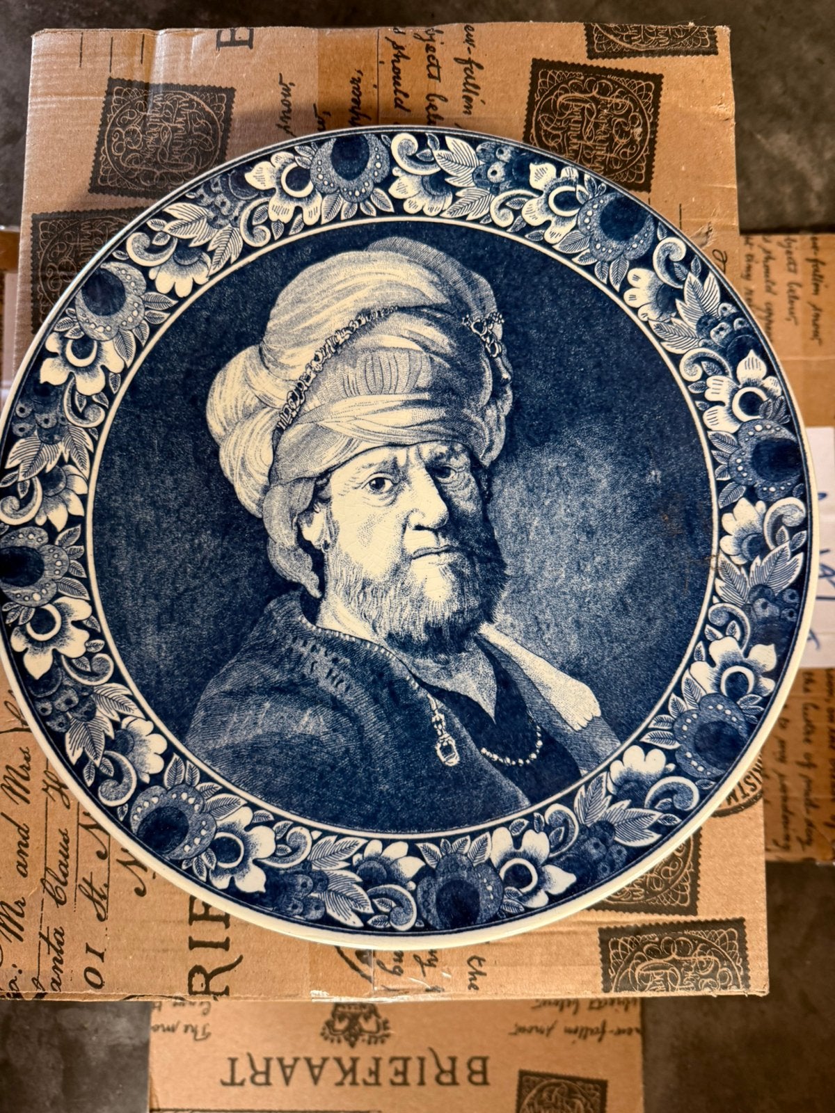 Delfts blauw wandbord, Antiek en Kunst, Ophalen of Verzenden