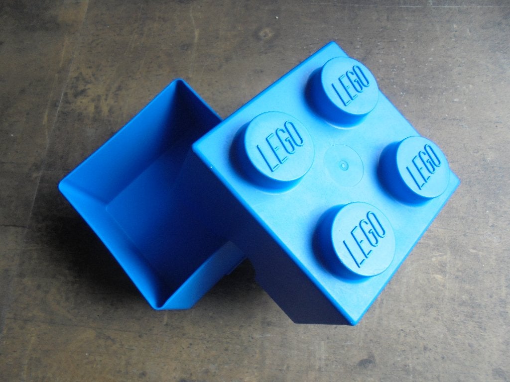 Lego Brick Lunch Box 2x2 (zie foto's) 2, Ophalen of Verzenden, Gebruikt, Lego