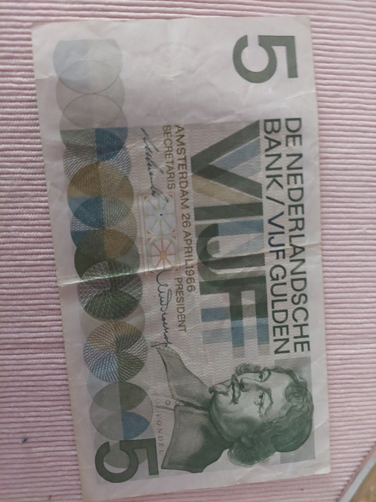 5 Gulden biljet 1966 - J.P. Coen, Ophalen, 5 gulden