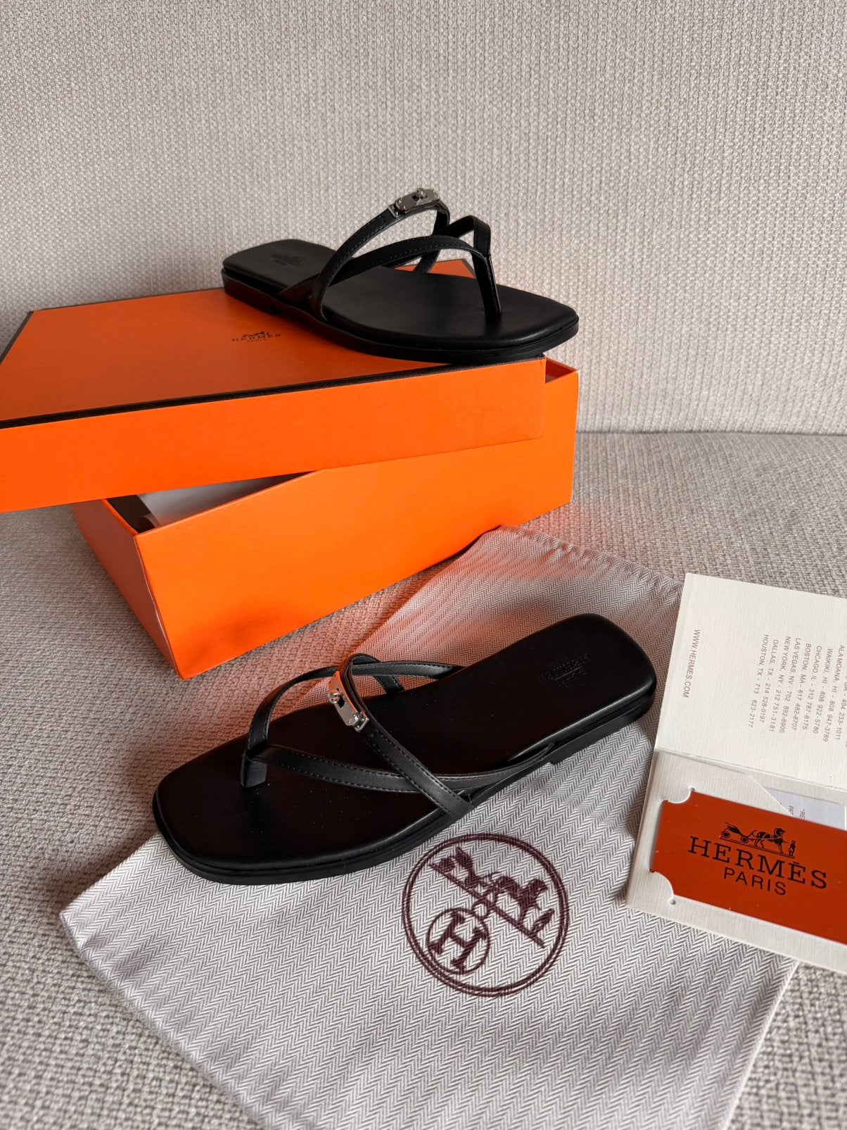 Hermes Miss sandal, Slippers, Zwart, Nieuw, Ophalen of Verzenden