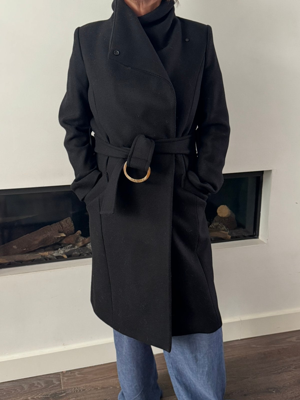 Mango winter damesjas, maat M, Kleding | Dames, Ophalen of Verzenden, Nieuw, Maat 38/40 (M), Zwart