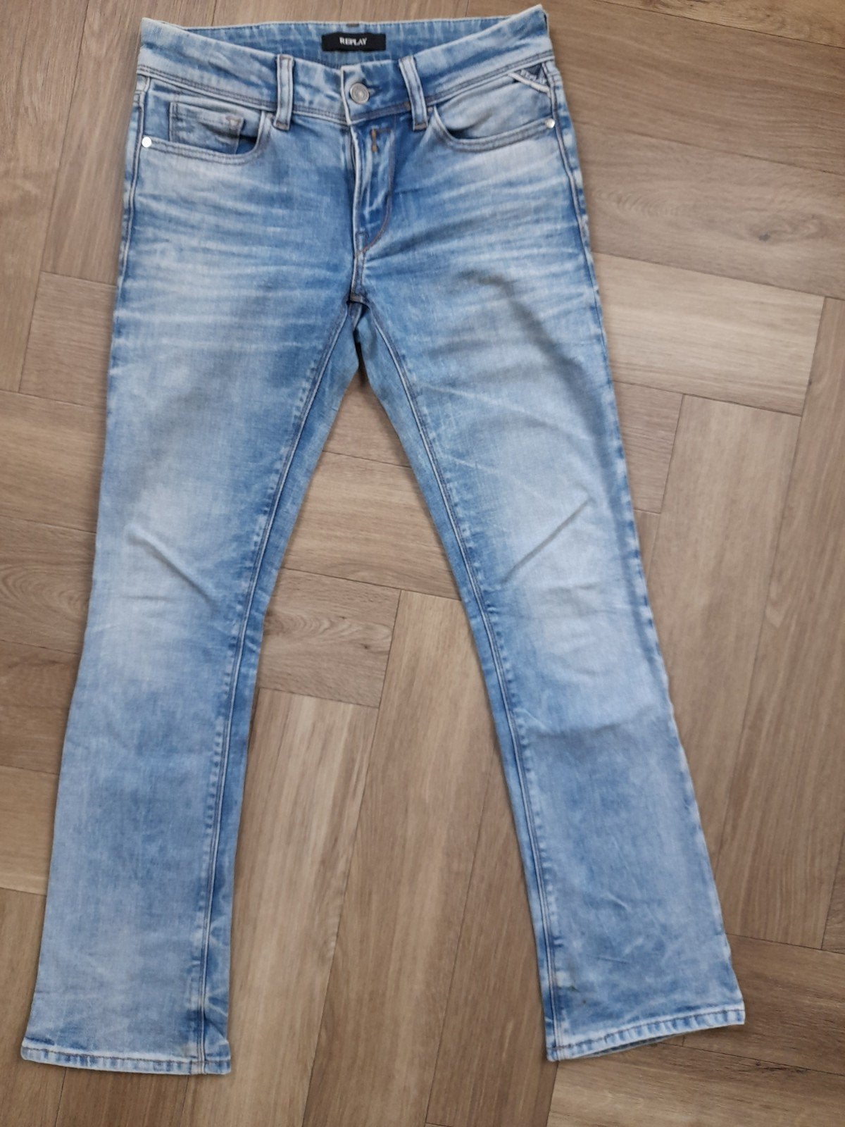 Replay Jeans W26 L30 - Lichtblauwe spijkerbroek, Kleding | Dames, Blauw, Replay, Ophalen of Verzenden, W27 (confectie 34) of kleiner