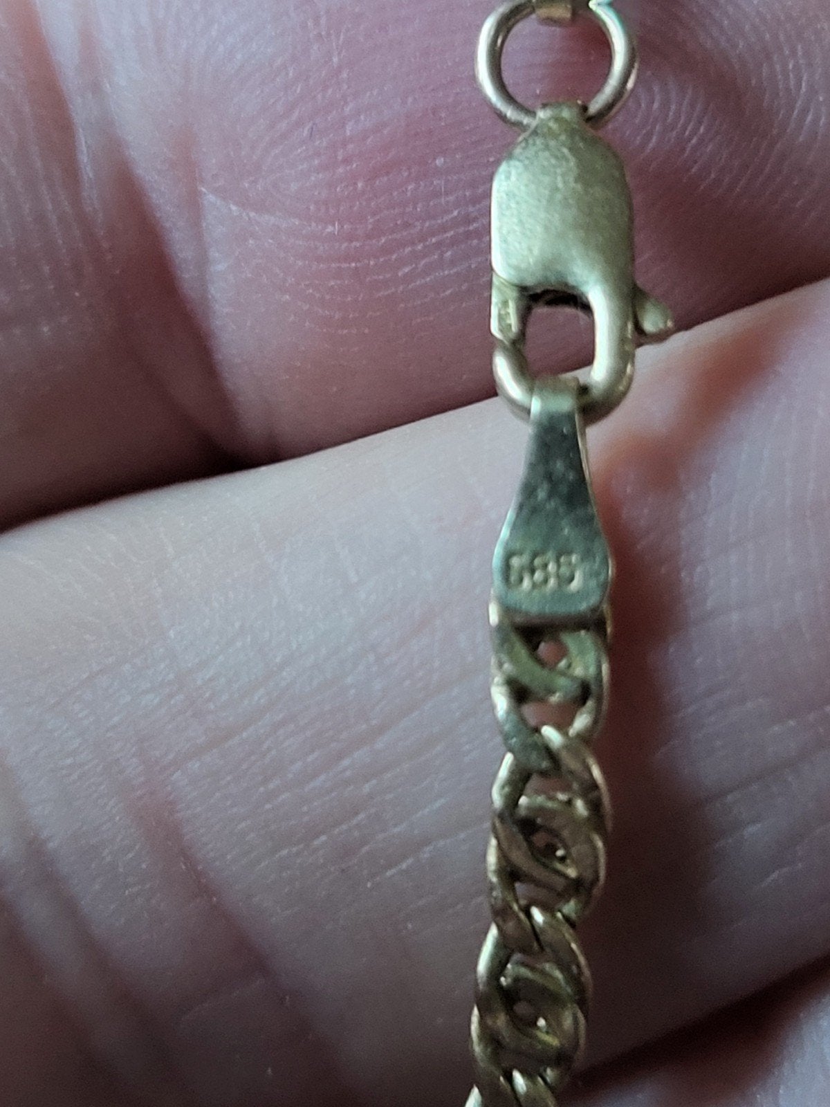 Dames Goudketting 585 /14 Karat. 46 cm, Sieraden, Tassen en Uiterlijk, Ophalen of Verzenden, Gebruikt, Goud, Goud