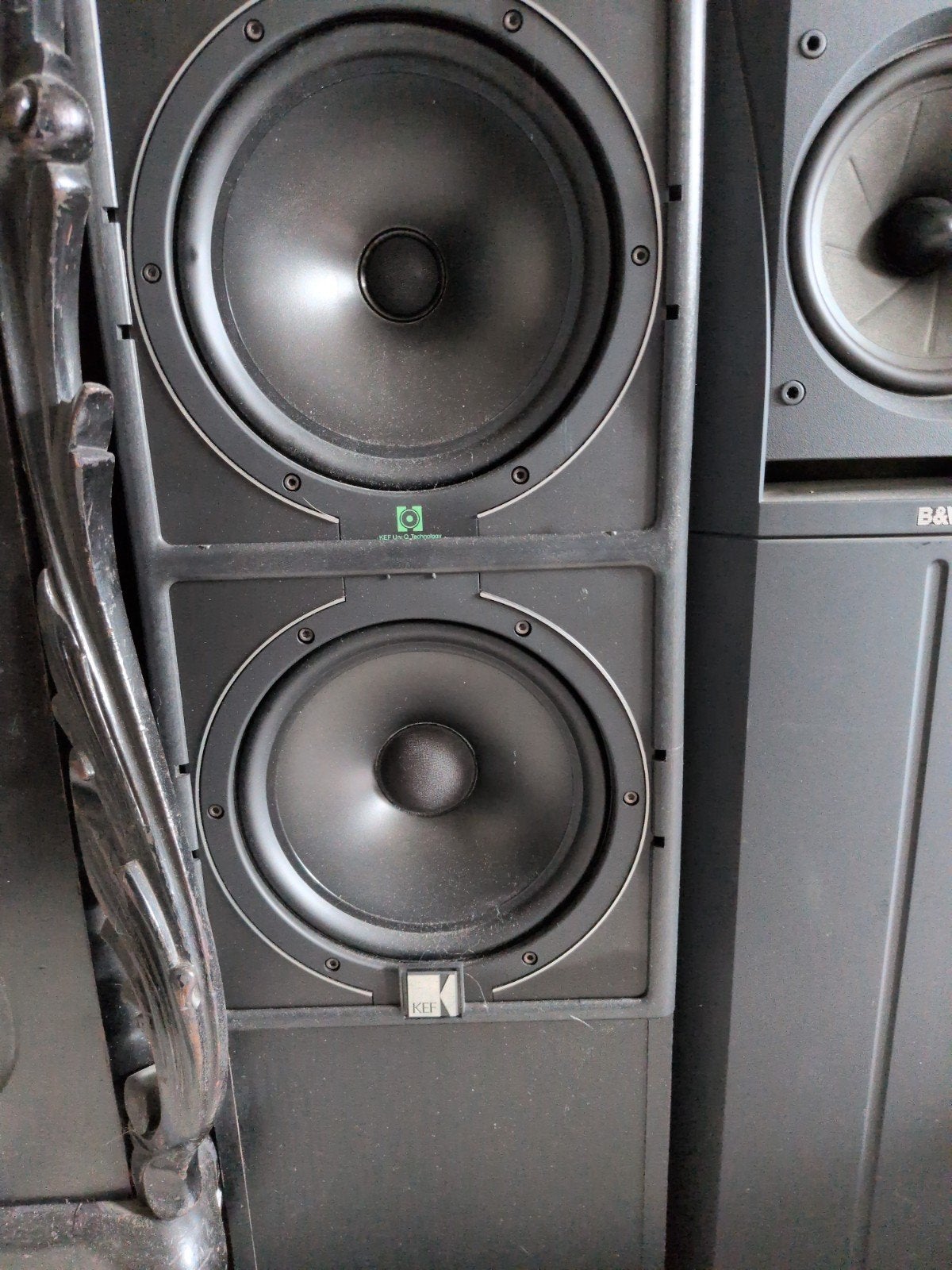 KEF C75 luidsprekers voor onderdelen of reparatie, Ophalen, Niet werkend, Vloerstaande luidspreker, KEF