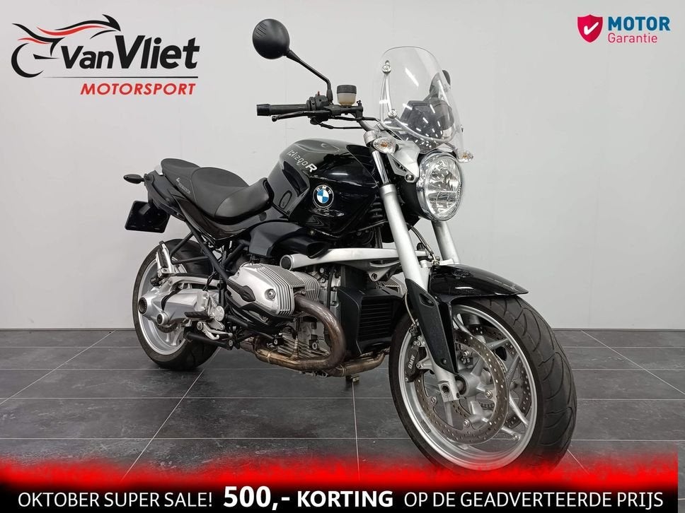 Zeer Mooie Bmw R1200R Zwart 2008 R 1200 R Zie Foto\'s.!, 2 cilinders, Bedrijf, Meer dan 35 kW, Toermotor