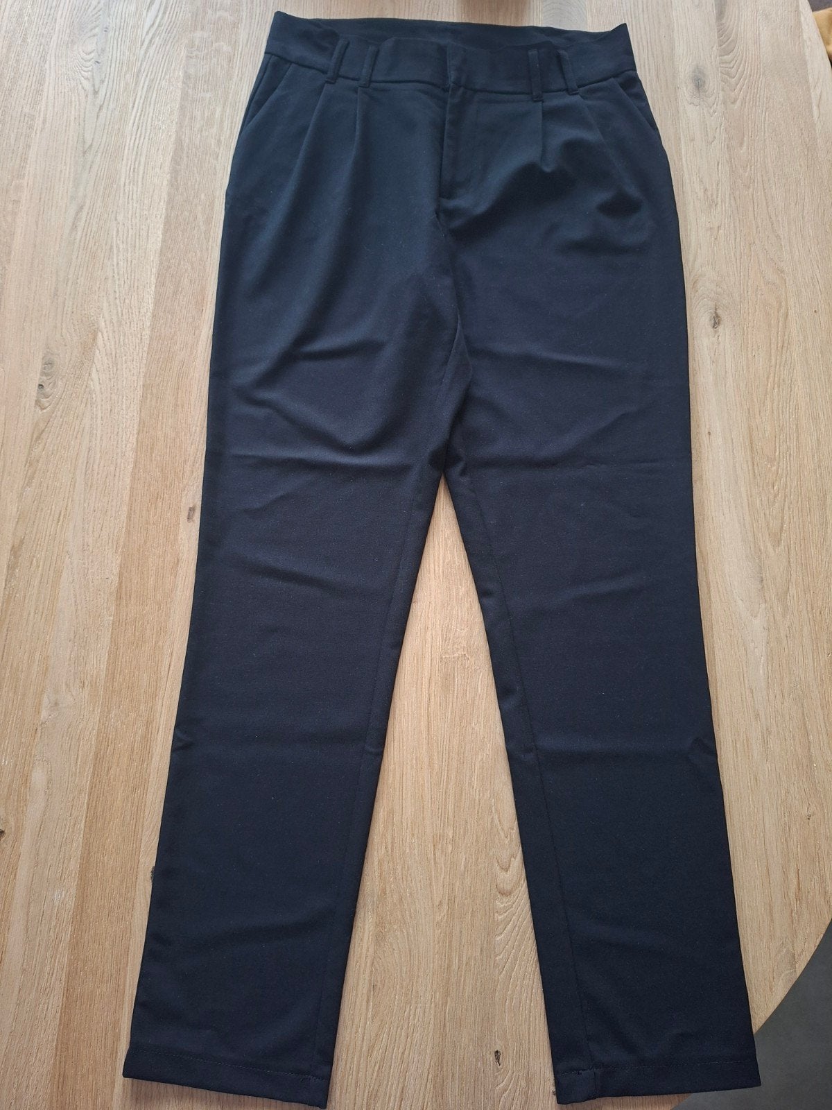 zwarte bandplooibroek "elvira", Maat 38/40 (M), Zwart, Ophalen of Verzenden, Zo goed als nieuw