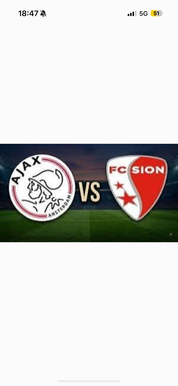 Twee tickets naast elkaar Ajax Sion vak 114, Tickets en Kaartjes, Twee personen