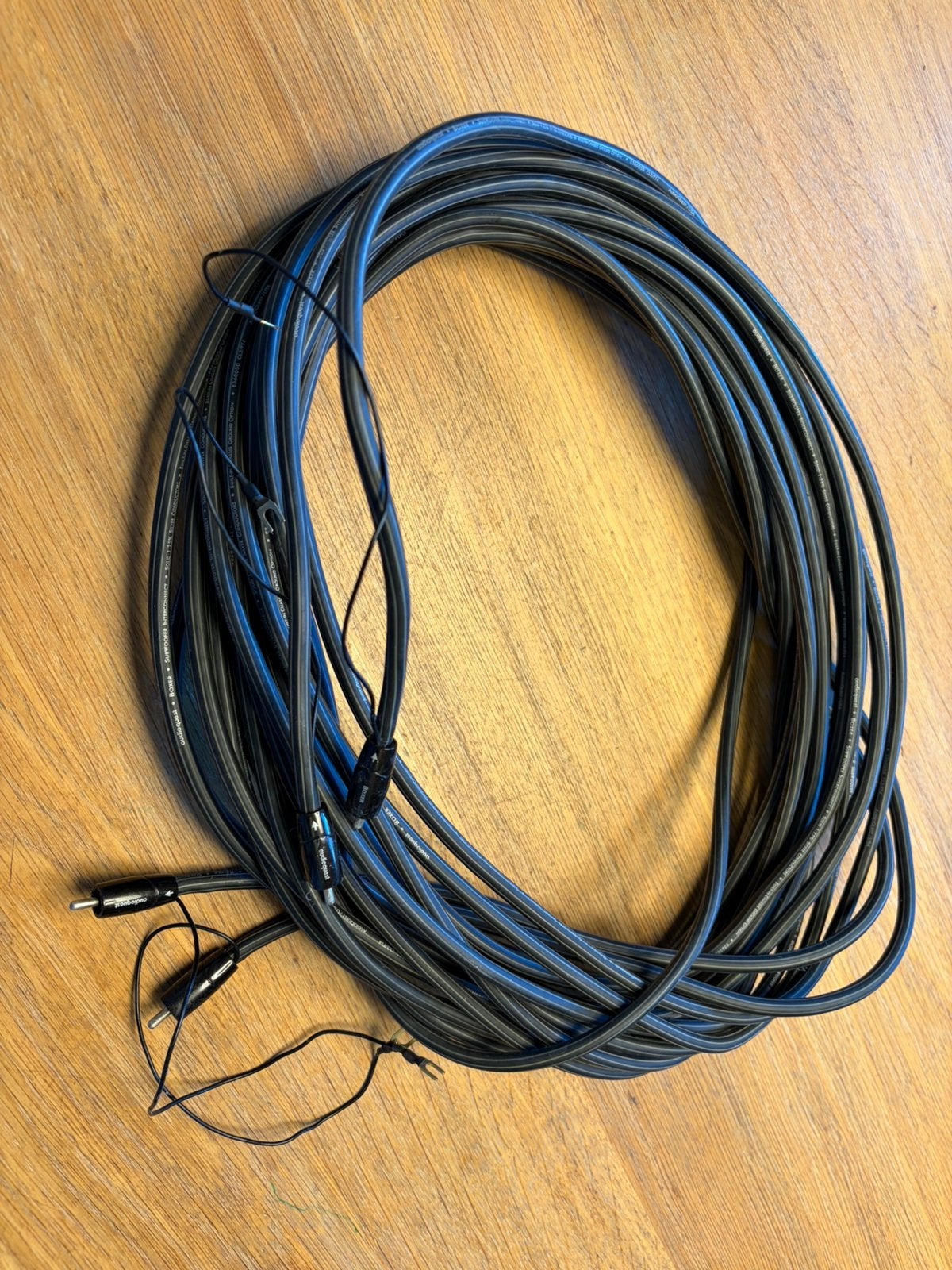 Audioquest Boxer 8.0M Subwoofer kabel / 2 stuks (!), Ophalen of Verzenden, Gebruikt, 5 tot 10 meter, Luidsprekerkabel