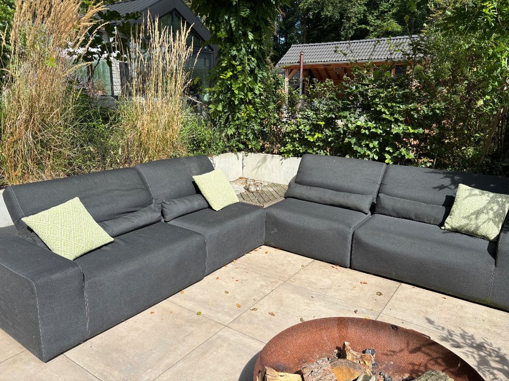 Luxe Loungeset All weather SUNBRELLA, Ophalen, 5 zitplaatsen, Gebruikt, Bank