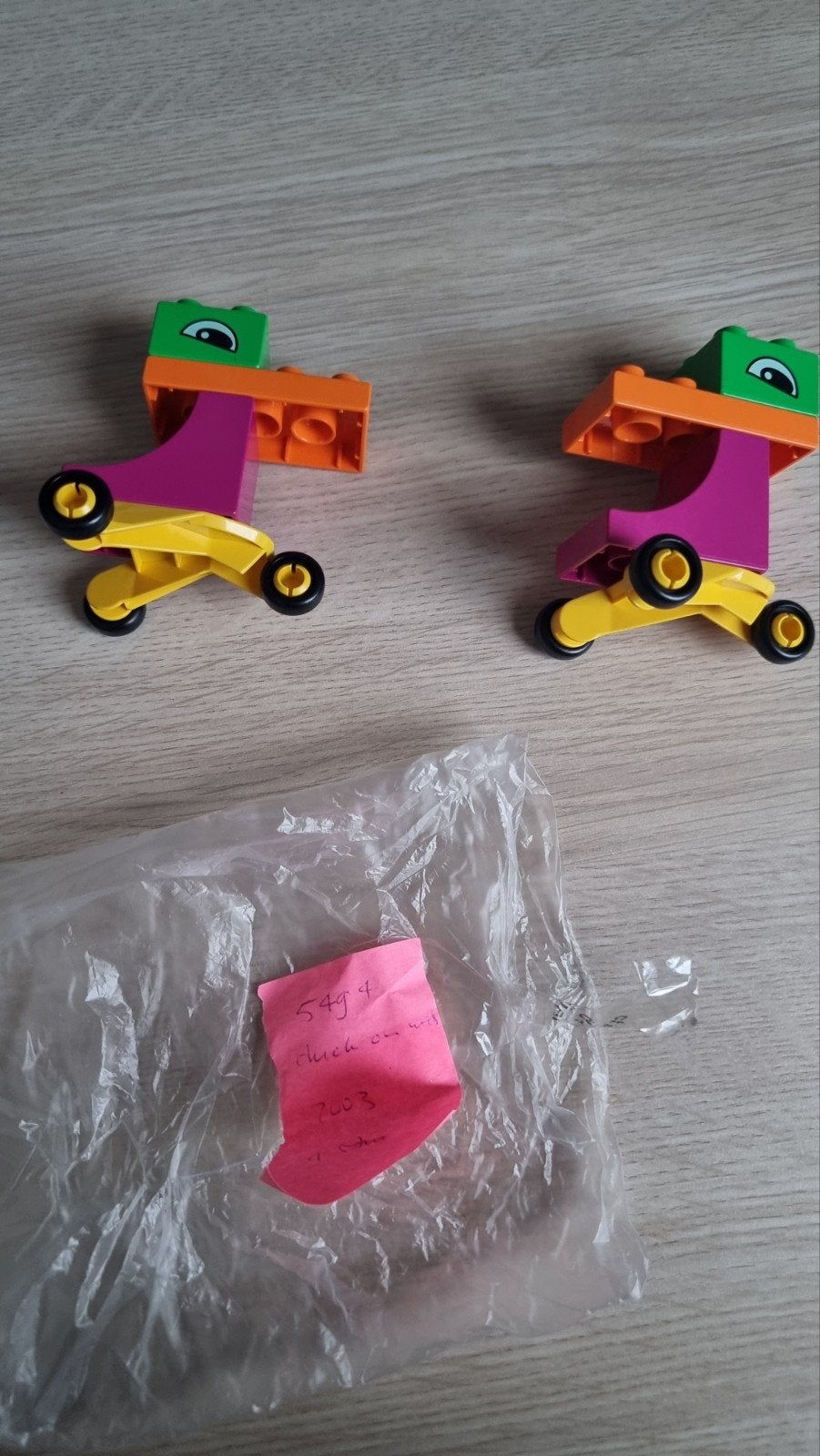 LEGO Duplo 5494 Eend op wielen - Vintage, Ophalen of Verzenden, Zo goed als nieuw, Duplo