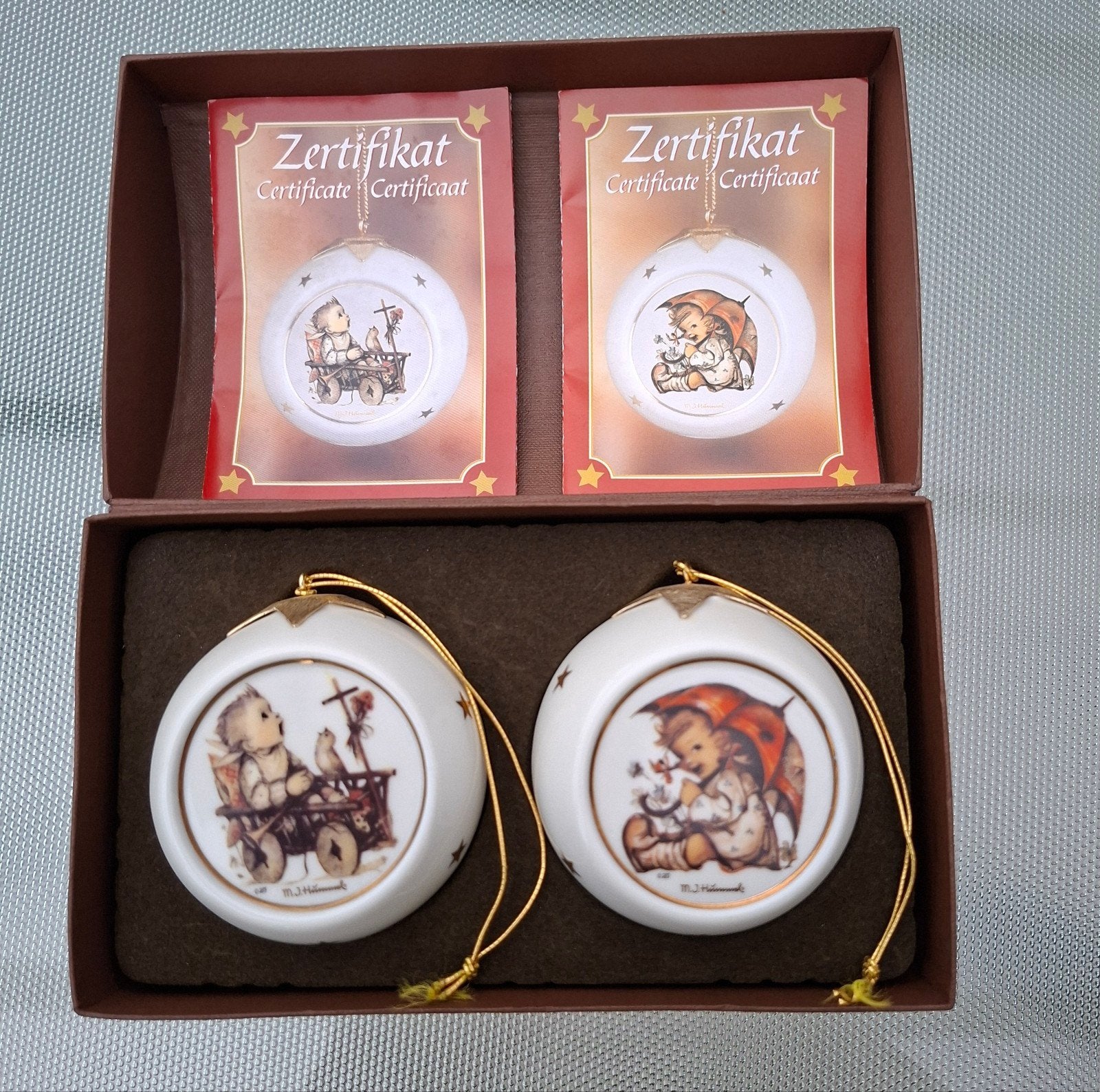 HUMMEL kerstdecoratie, kerstballen met certificaat,  vintage, Ophalen, Nieuw
