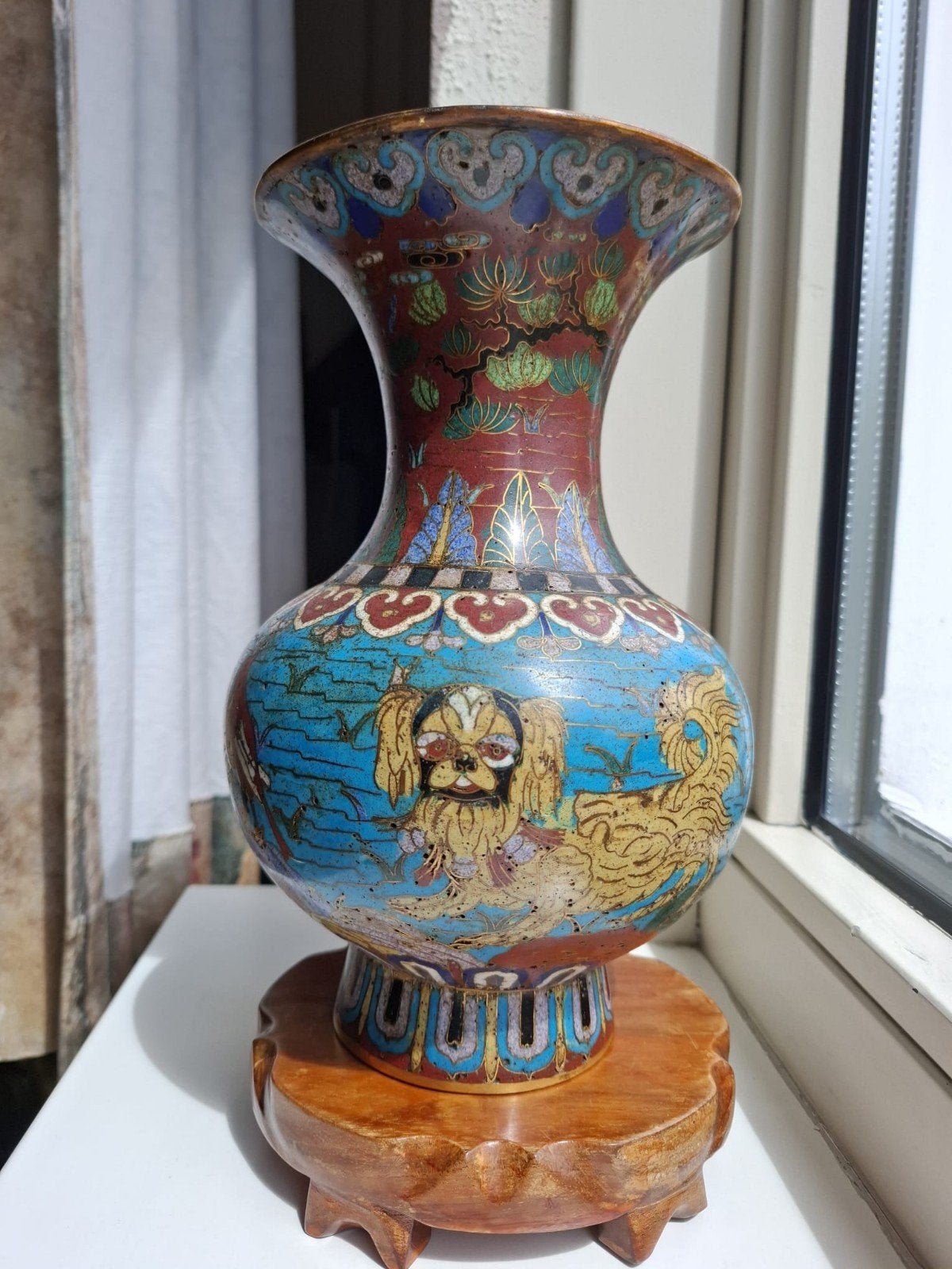 Antiek Chinees cloisonne chinese, Ophalen of Verzenden