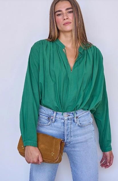 NIEUW Xirena zomers groene blouse poplin katoen mt M, Kleding | Dames, Blouses en Tunieken, Maat 38/40 (M), Nieuw, Groen, Xirena