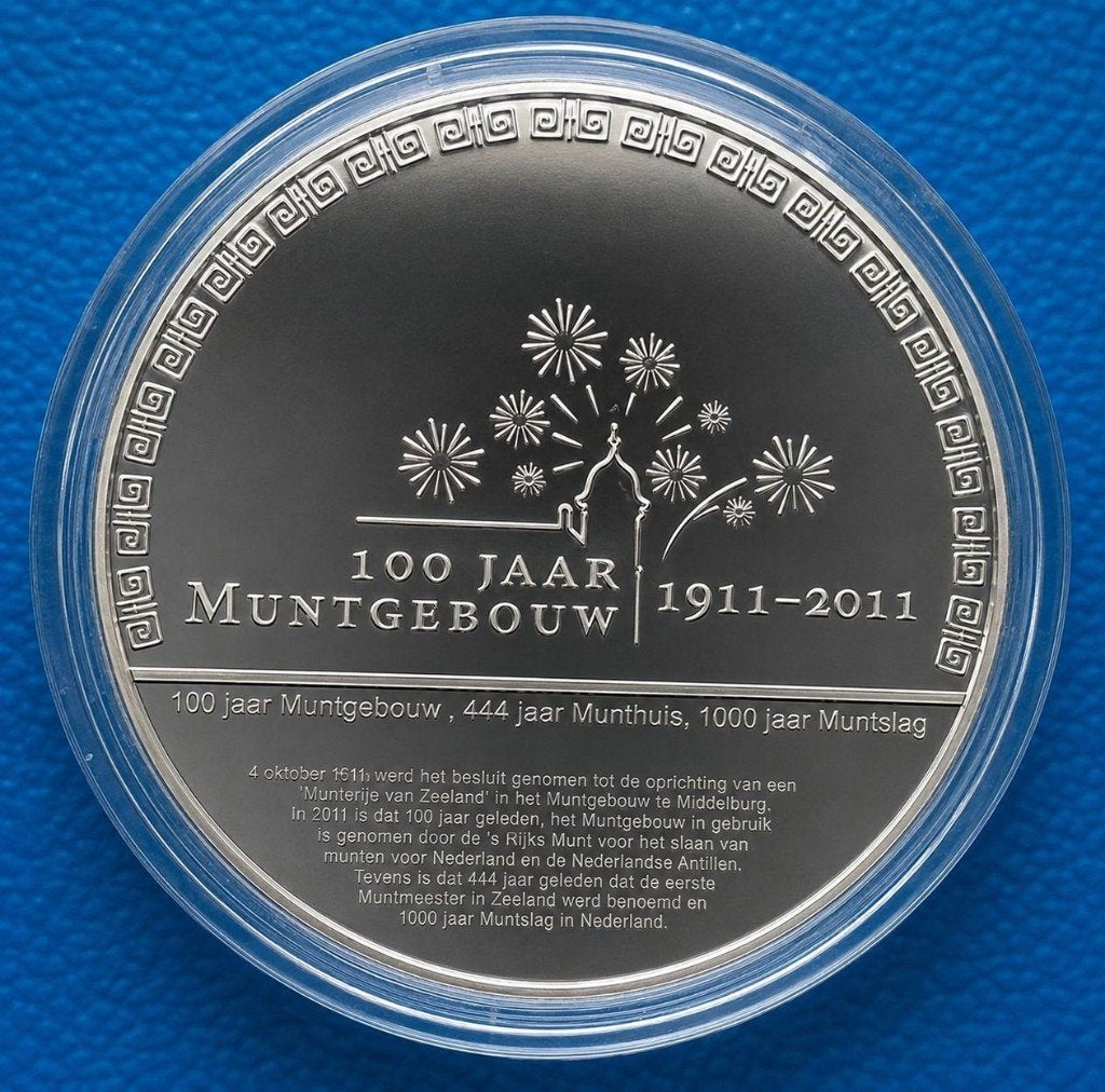 Penning KNM 100 JAAR MUNTGEBOUW 1911-2011 UNC, Postzegels en Munten, Verzenden, Overige materialen, Nederland