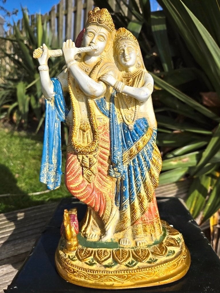 RADHA KRISHNA BEELD BRONS 28 CM!, Verzamelen, Ophalen of Verzenden, Nieuw, Beeld(je), Hindoeïsme