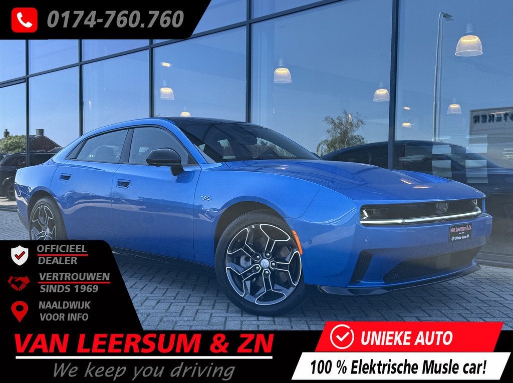 Dodge Charger R/T Daytona EV | 544PK | Pano | Alpine | Sound, Automaat, Blauw, Leder, Nieuw