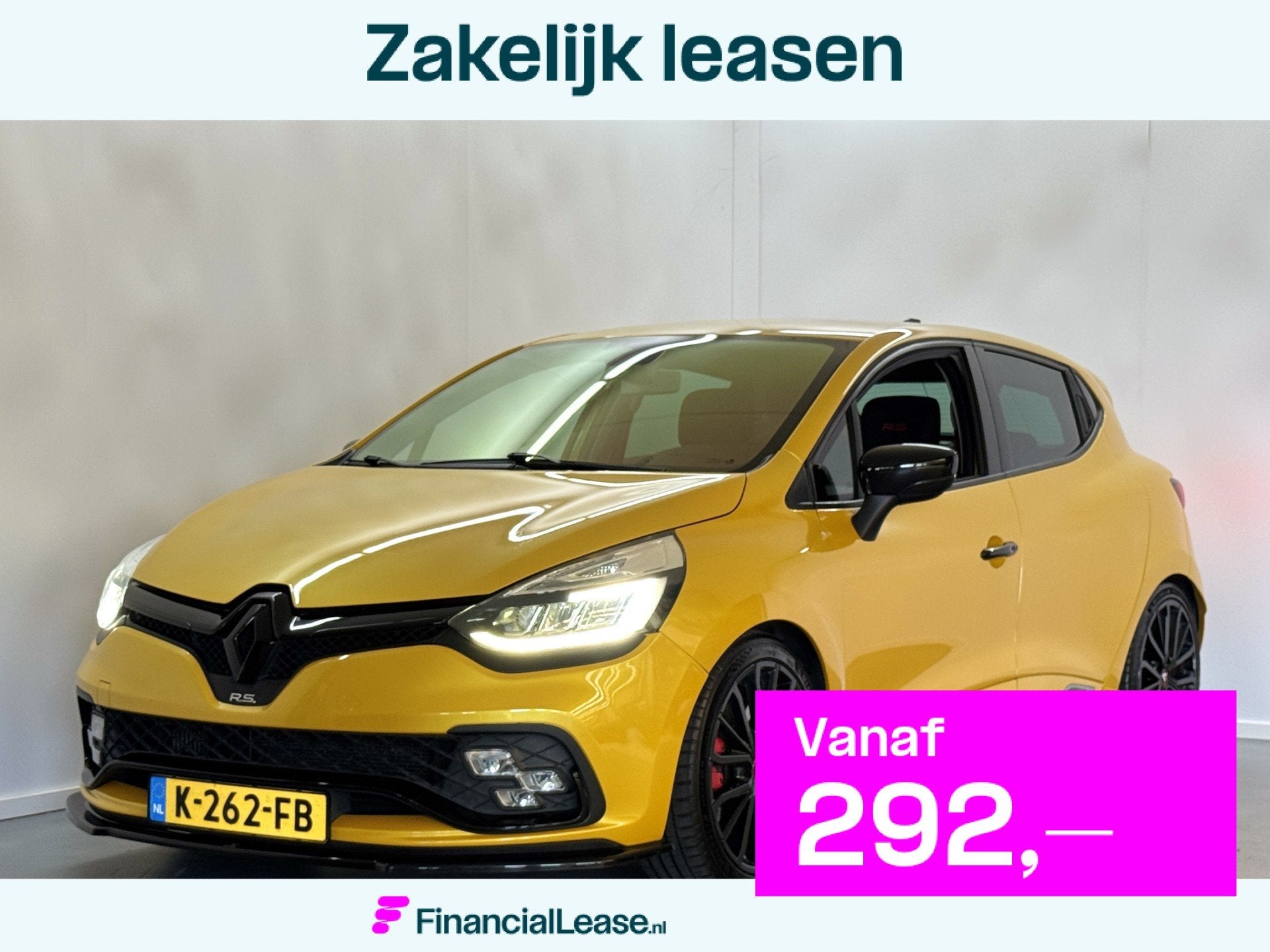 Renault Clio 1.6 R.S. Trophy 220PK / Akrapovic / Keyless / C, Gebruikt, 4 cilinders, Automatische klimaatregeling, Geel
