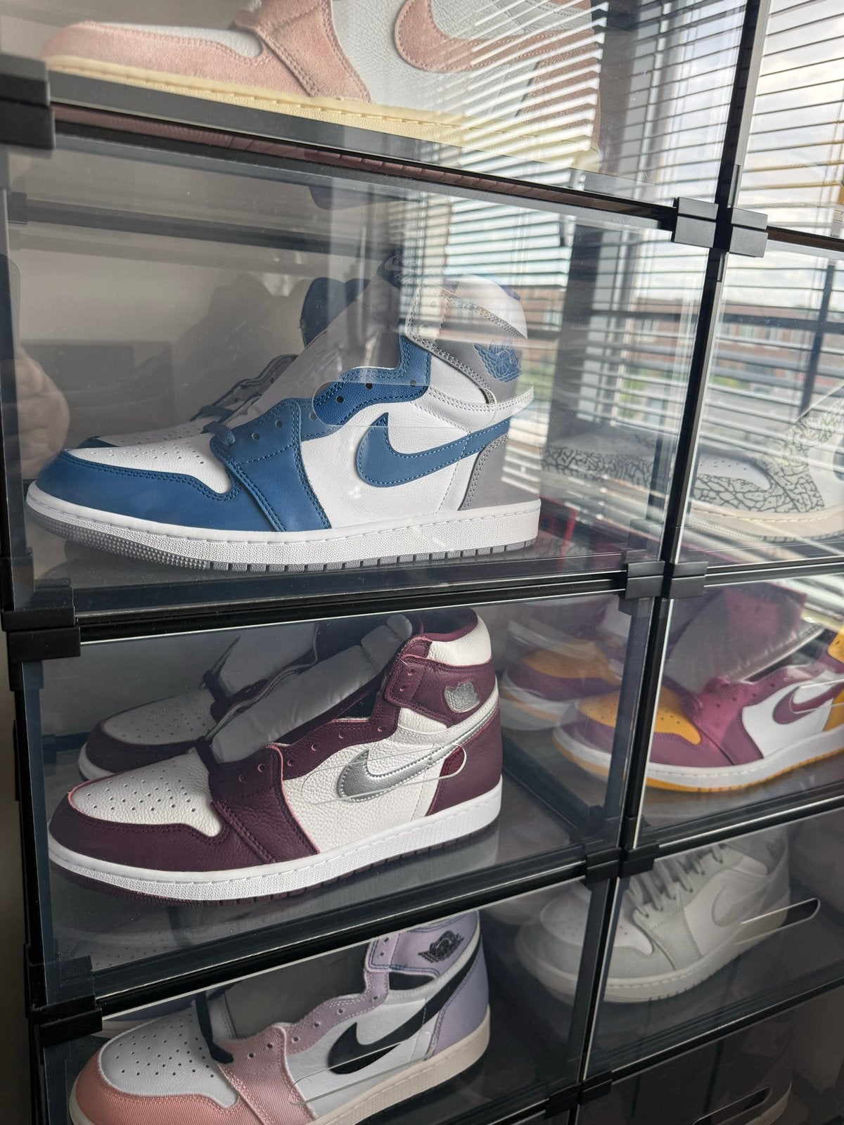 24x Ikea Skuffen Display box schoenen met aluminium frame, Ophalen, Zo goed als nieuw, Zwart, Metaal