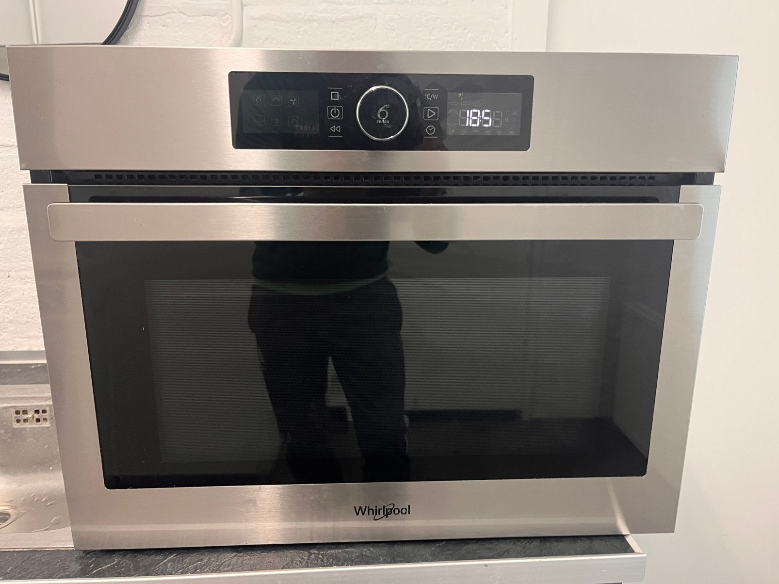 Bijna gratis  whirlpool AMW 9605/IX Inbouw Combimagnetron, Ophalen, Zo goed als nieuw
