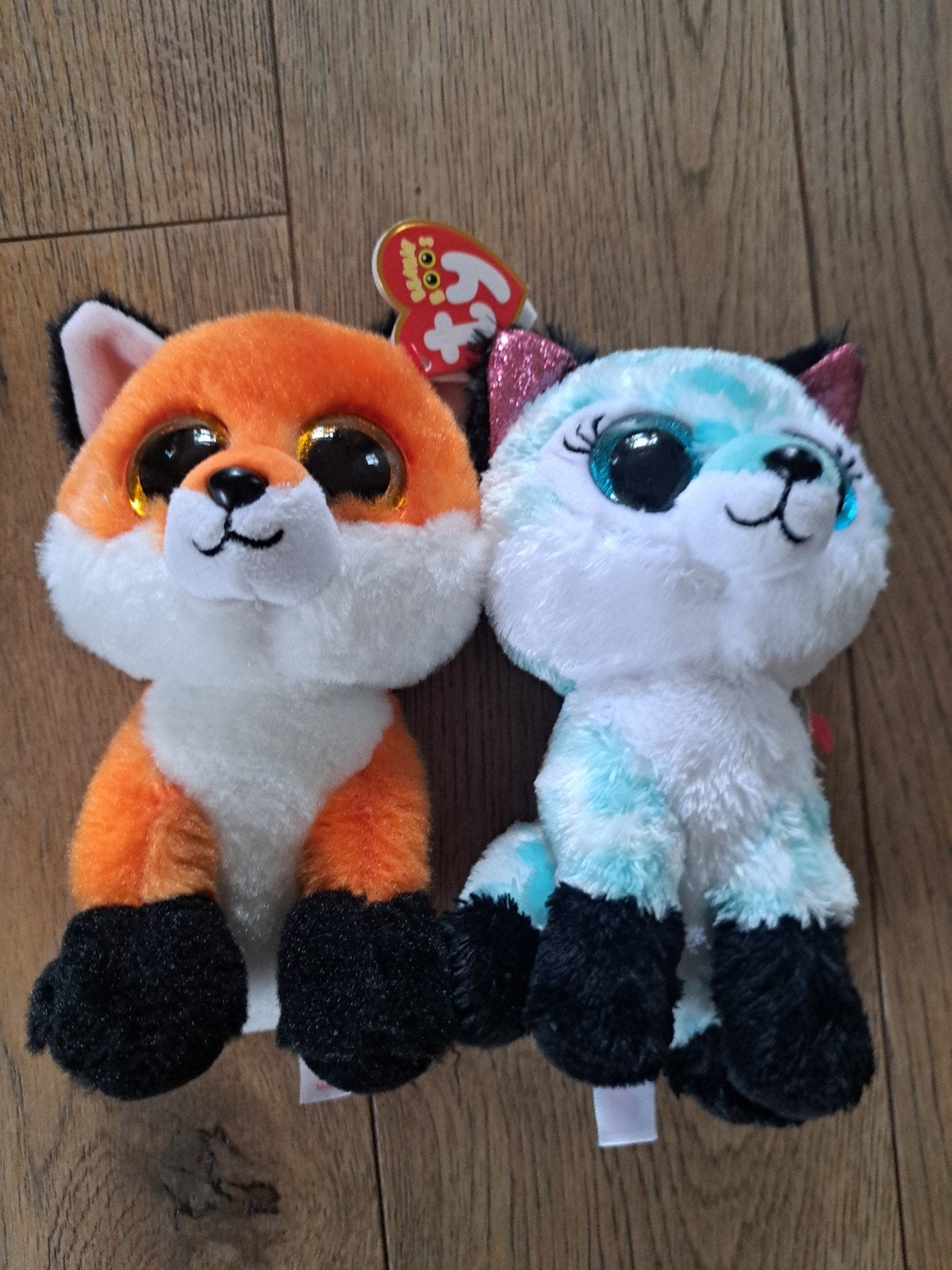 Vos+Racoon en boerderij dieren beanie boo's ty, Gebruikt, Overige karakters, Overige typen, Ophalen of Verzenden