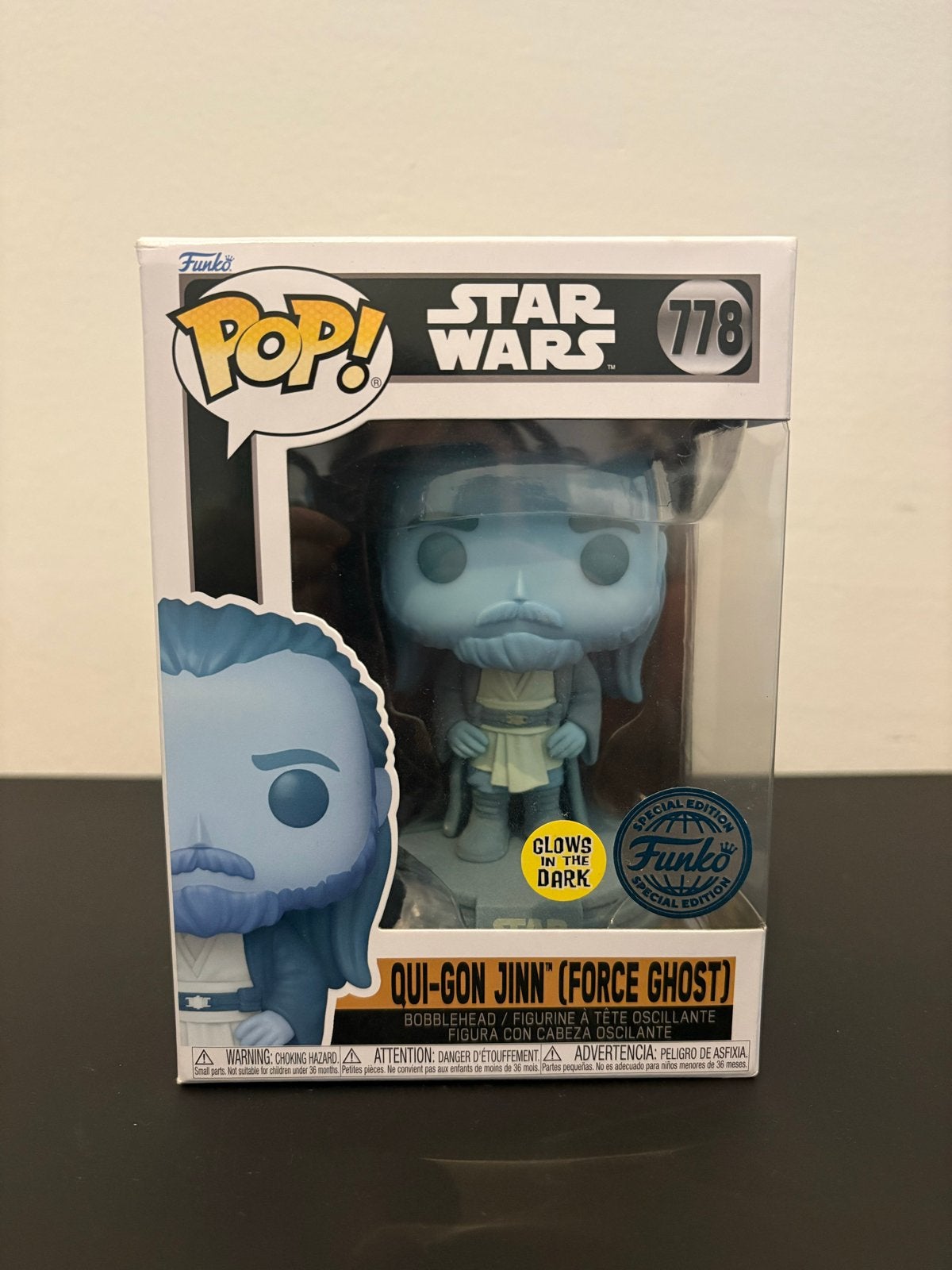 Funko Pop! Star Wars Qui-Gon Jinn (Force Ghost) #778 GITD, Ophalen of Verzenden, Nieuw