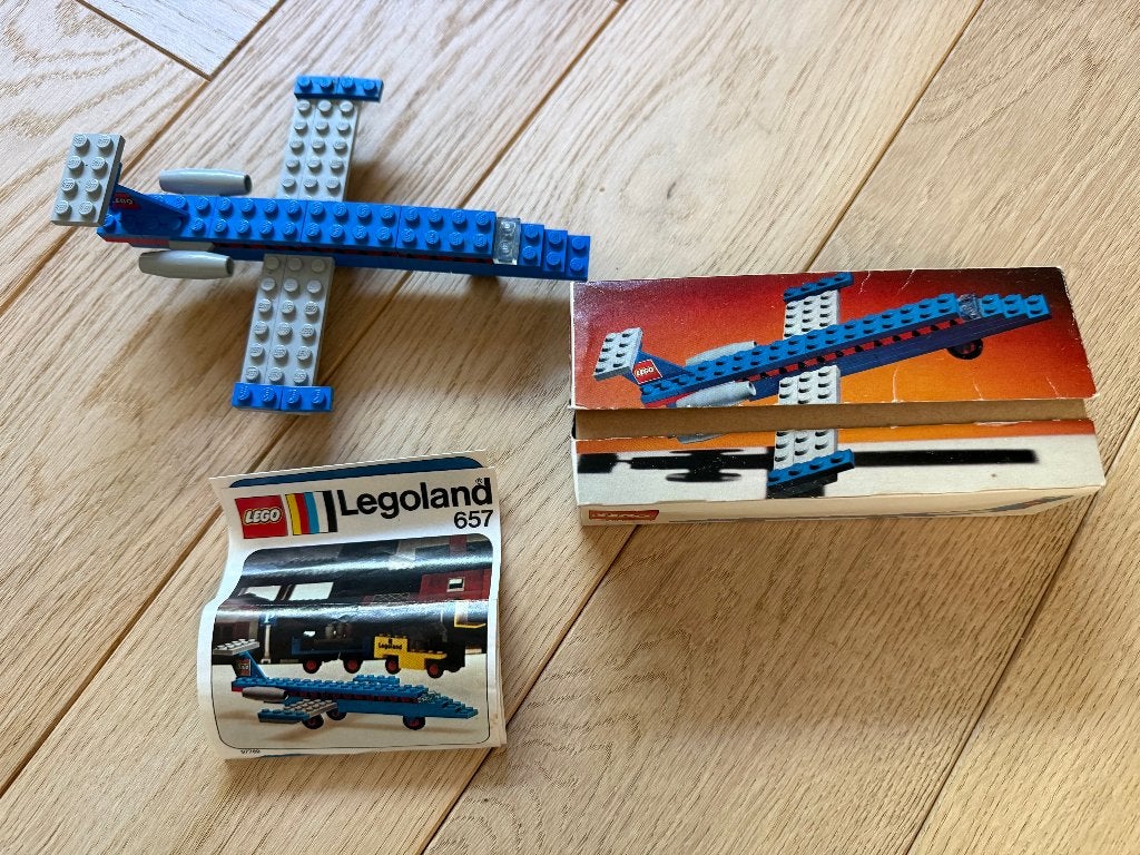 Lego vliegtuig set 657 jaren 70, Kinderen en Baby's, Speelgoed | Duplo en Lego, Compleet, Gebruikt, Lego, Ophalen of Verzenden