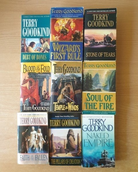 Terry Goodkind - Sword of Truth proloog & 1 t/m 8 (pockets), Boeken, Fantasy, Verzenden, Gelezen, Terry Goodkind