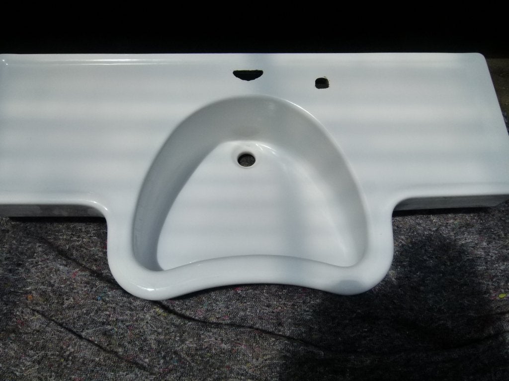 vintage wastafel lavabo Keramag kapsalon 1959, Ophalen, Zo goed als nieuw, Steen, Wastafel
