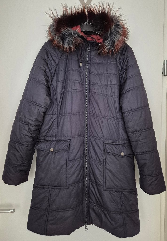 Donkerblauwe gewatteerde jas Betty & Co. Maat 44, Kleding | Dames, Jassen | Winter, Maat 42/44 (L), Zo goed als nieuw, Betty & Co