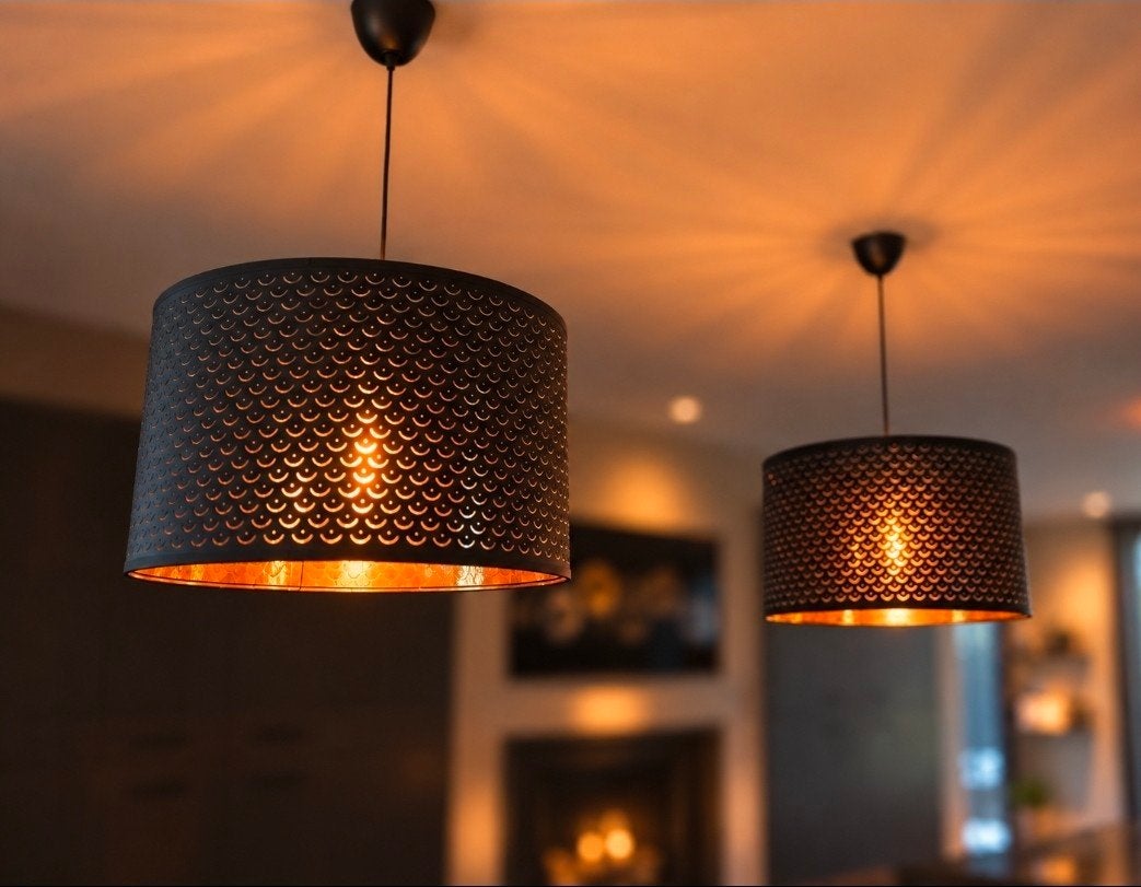 Lampen hotel chique, Ophalen, Zo goed als nieuw, Zwart, Rond