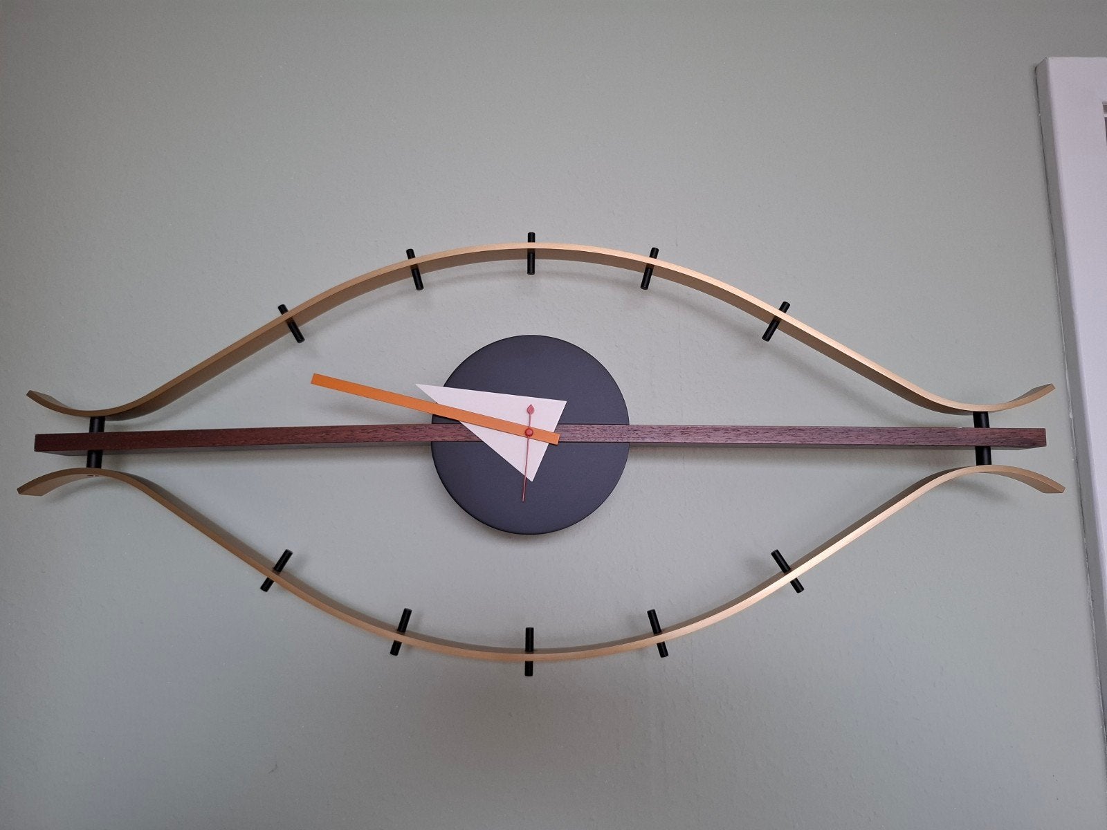 Vitra George Nelson eye wandklok met doos en plaatje, Ophalen of Verzenden, Zo goed als nieuw, Wandklok