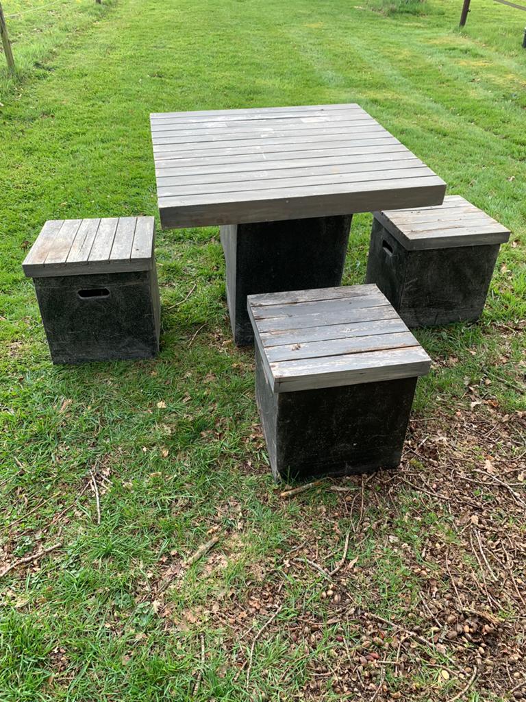 Tuinset, Tuin en Terras, Tuinsets en Loungesets, Ophalen, Gebruikt, Hout