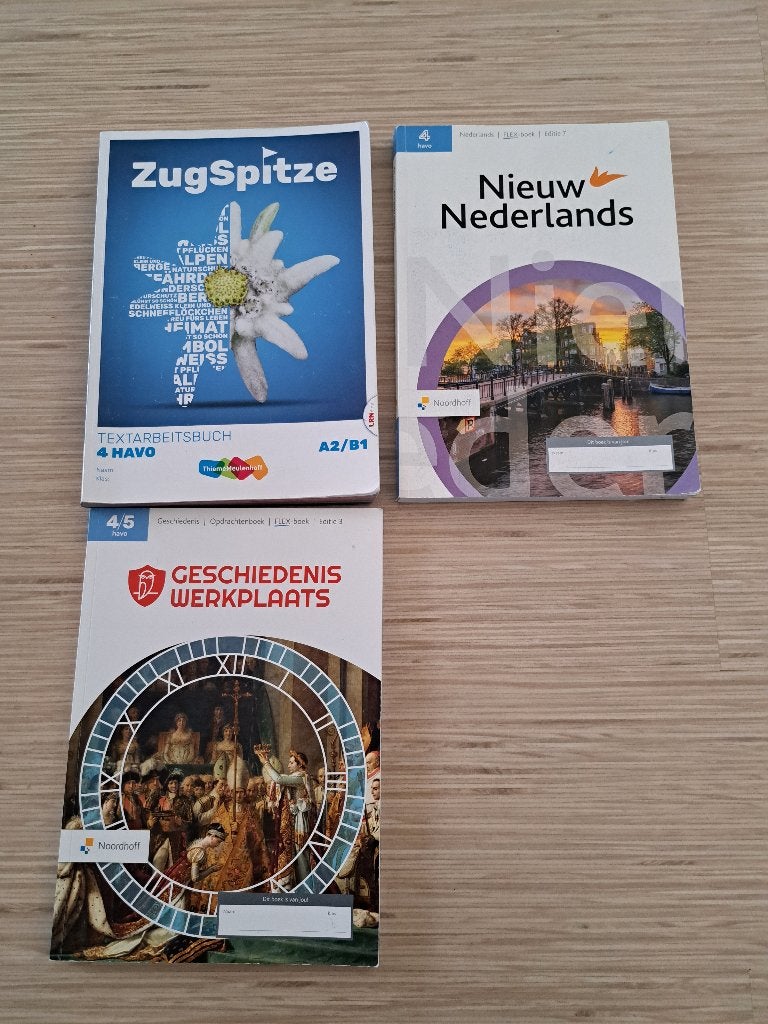 HAVO 4 schoolboeken: ZugSpitze, Nieuw Ned, Geschiedenis WP, Boeken, Ophalen, Gelezen, HAVO, Overige vakken
