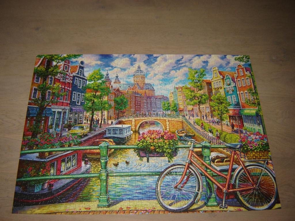 Puzzel Cobble Hill AMSTERDAN CANAL 1000 st., Hobby en Vrije tijd, Denksport en Puzzels, Ophalen of Verzenden, 500 t/m 1500 stukjes